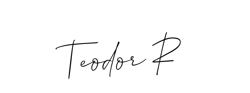 How to make Teodor R signature? Allison_Script is a professional autograph style. Create handwritten signature for Teodor R name. Teodor R signature style 2 images and pictures png