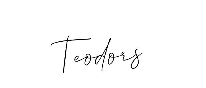 Check out images of Autograph of Teodors name. Actor Teodors Signature Style. Allison_Script is a professional sign style online. Teodors signature style 2 images and pictures png