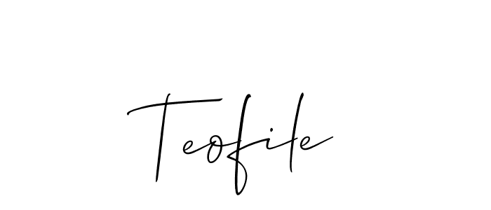 Check out images of Autograph of Teofile name. Actor Teofile Signature Style. Allison_Script is a professional sign style online. Teofile signature style 2 images and pictures png