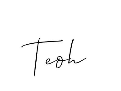 Also we have Teoh name is the best signature style. Create professional handwritten signature collection using Allison_Script autograph style. Teoh signature style 2 images and pictures png