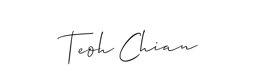 How to Draw Teoh Chian signature style? Allison_Script is a latest design signature styles for name Teoh Chian. Teoh Chian signature style 2 images and pictures png