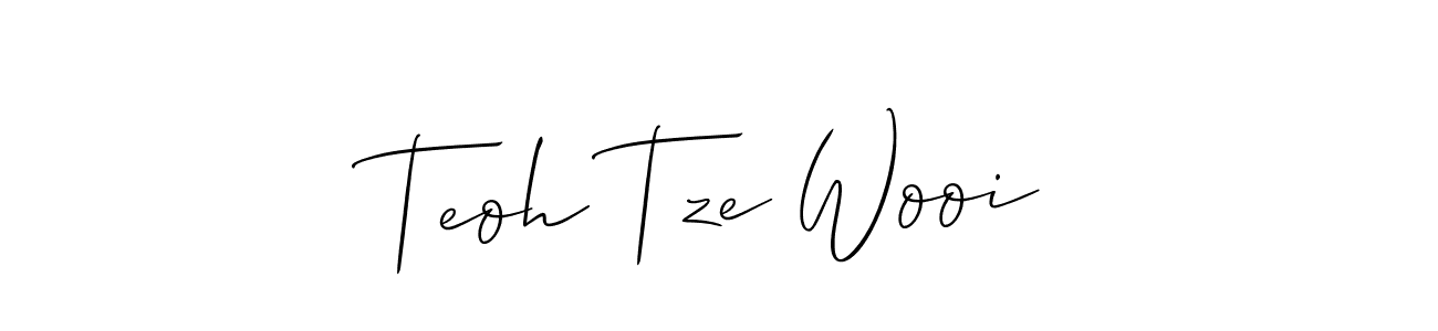 Create a beautiful signature design for name Teoh Tze Wooi. With this signature (Allison_Script) fonts, you can make a handwritten signature for free. Teoh Tze Wooi signature style 2 images and pictures png