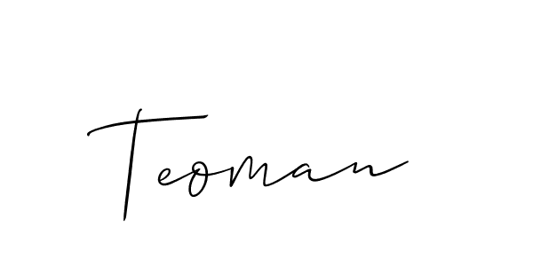 Best and Professional Signature Style for Teoman. Allison_Script Best Signature Style Collection. Teoman signature style 2 images and pictures png