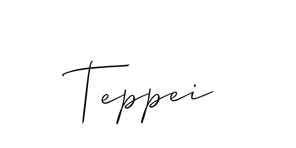 You should practise on your own different ways (Allison_Script) to write your name (Teppei) in signature. don't let someone else do it for you. Teppei signature style 2 images and pictures png