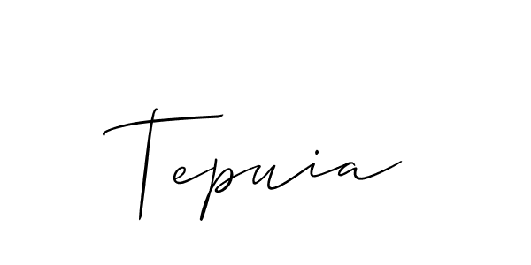 Use a signature maker to create a handwritten signature online. With this signature software, you can design (Allison_Script) your own signature for name Tepuia. Tepuia signature style 2 images and pictures png