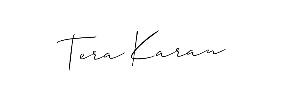 Design your own signature with our free online signature maker. With this signature software, you can create a handwritten (Allison_Script) signature for name Tera Karan. Tera Karan signature style 2 images and pictures png
