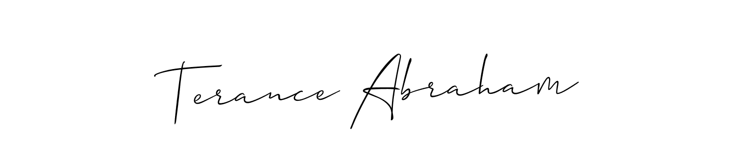 It looks lik you need a new signature style for name Terance Abraham. Design unique handwritten (Allison_Script) signature with our free signature maker in just a few clicks. Terance Abraham signature style 2 images and pictures png