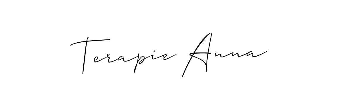 It looks lik you need a new signature style for name Terapie Anna. Design unique handwritten (Allison_Script) signature with our free signature maker in just a few clicks. Terapie Anna signature style 2 images and pictures png