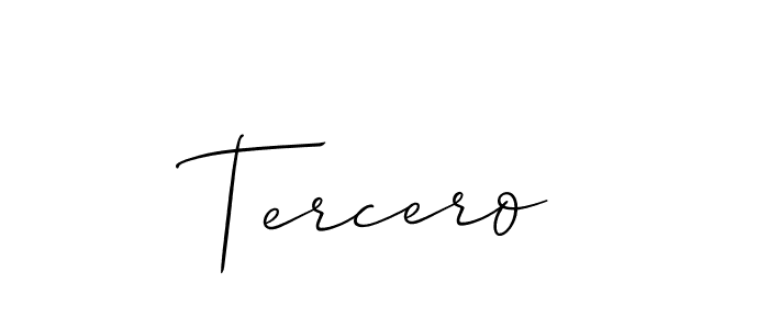 It looks lik you need a new signature style for name Tercero. Design unique handwritten (Allison_Script) signature with our free signature maker in just a few clicks. Tercero signature style 2 images and pictures png