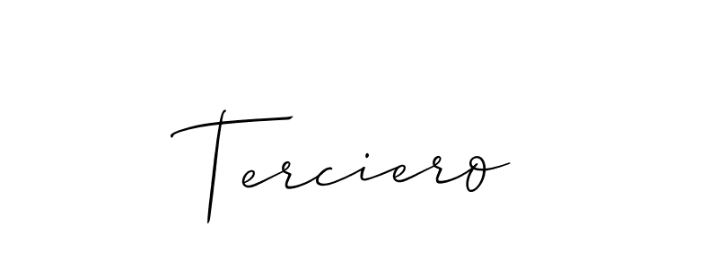 How to Draw Terciero signature style? Allison_Script is a latest design signature styles for name Terciero. Terciero signature style 2 images and pictures png