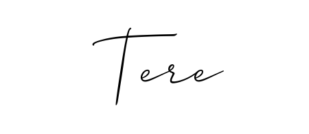Make a beautiful signature design for name Tere. With this signature (Allison_Script) style, you can create a handwritten signature for free. Tere signature style 2 images and pictures png