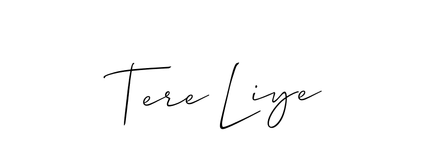 How to make Tere Liye name signature. Use Allison_Script style for creating short signs online. This is the latest handwritten sign. Tere Liye signature style 2 images and pictures png