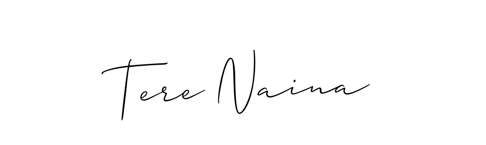 Best and Professional Signature Style for Tere Naina. Allison_Script Best Signature Style Collection. Tere Naina signature style 2 images and pictures png