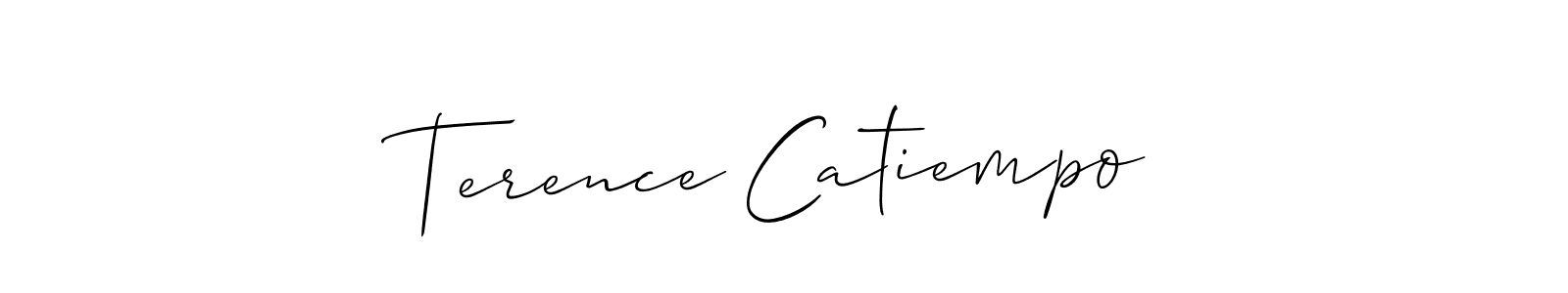 The best way (Allison_Script) to make a short signature is to pick only two or three words in your name. The name Terence Catiempo include a total of six letters. For converting this name. Terence Catiempo signature style 2 images and pictures png