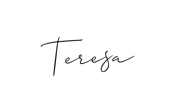 Also we have Teresa name is the best signature style. Create professional handwritten signature collection using Allison_Script autograph style. Teresa signature style 2 images and pictures png