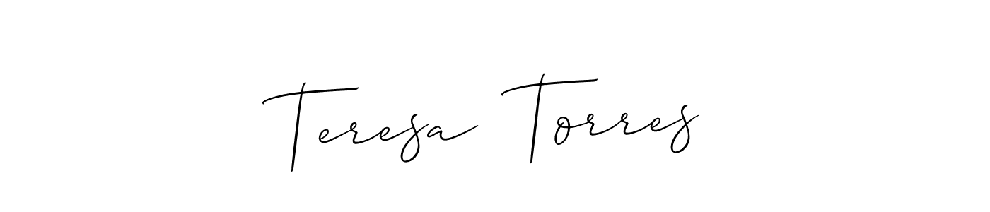 It looks lik you need a new signature style for name Teresa  Torres. Design unique handwritten (Allison_Script) signature with our free signature maker in just a few clicks. Teresa  Torres signature style 2 images and pictures png