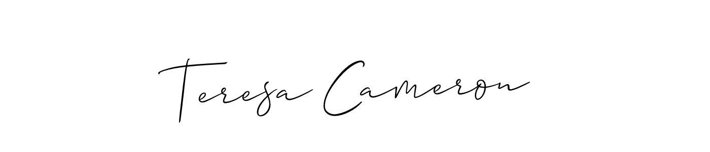 Make a beautiful signature design for name Teresa Cameron. With this signature (Allison_Script) style, you can create a handwritten signature for free. Teresa Cameron signature style 2 images and pictures png