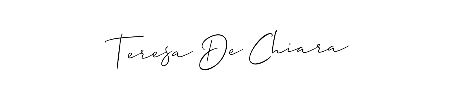 Also we have Teresa De Chiara name is the best signature style. Create professional handwritten signature collection using Allison_Script autograph style. Teresa De Chiara signature style 2 images and pictures png