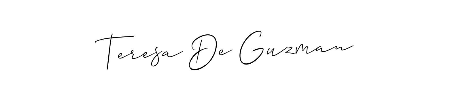 How to Draw Teresa De Guzman signature style? Allison_Script is a latest design signature styles for name Teresa De Guzman. Teresa De Guzman signature style 2 images and pictures png