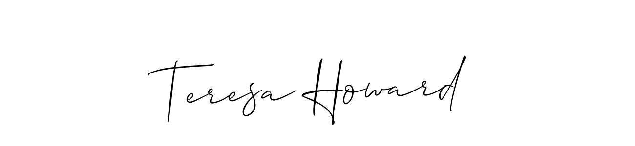 if you are searching for the best signature style for your name Teresa Howard. so please give up your signature search. here we have designed multiple signature styles  using Allison_Script. Teresa Howard signature style 2 images and pictures png