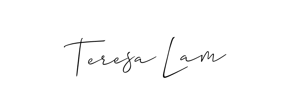 Also You can easily find your signature by using the search form. We will create Teresa Lam name handwritten signature images for you free of cost using Allison_Script sign style. Teresa Lam signature style 2 images and pictures png