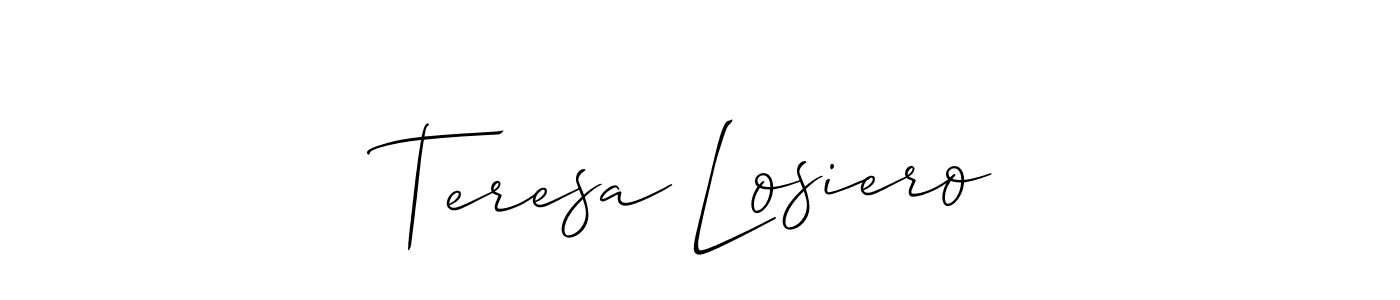 How to make Teresa Losiero name signature. Use Allison_Script style for creating short signs online. This is the latest handwritten sign. Teresa Losiero signature style 2 images and pictures png