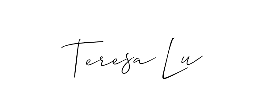 Make a beautiful signature design for name Teresa Lu. Use this online signature maker to create a handwritten signature for free. Teresa Lu signature style 2 images and pictures png