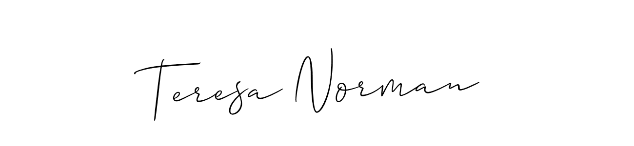 How to make Teresa Norman signature? Allison_Script is a professional autograph style. Create handwritten signature for Teresa Norman name. Teresa Norman signature style 2 images and pictures png