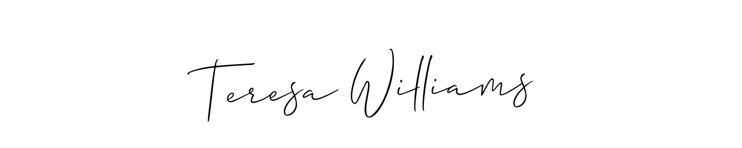 How to Draw Teresa Williams signature style? Allison_Script is a latest design signature styles for name Teresa Williams. Teresa Williams signature style 2 images and pictures png