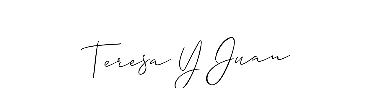 Allison_Script is a professional signature style that is perfect for those who want to add a touch of class to their signature. It is also a great choice for those who want to make their signature more unique. Get Teresa Y Juan name to fancy signature for free. Teresa Y Juan signature style 2 images and pictures png