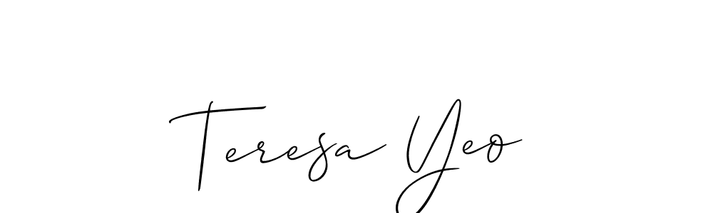 How to make Teresa Yeo signature? Allison_Script is a professional autograph style. Create handwritten signature for Teresa Yeo name. Teresa Yeo signature style 2 images and pictures png