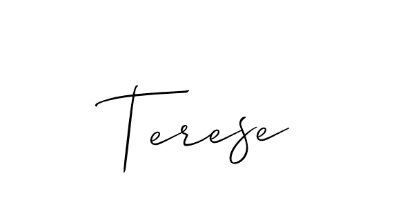 It looks lik you need a new signature style for name Terese. Design unique handwritten (Allison_Script) signature with our free signature maker in just a few clicks. Terese signature style 2 images and pictures png