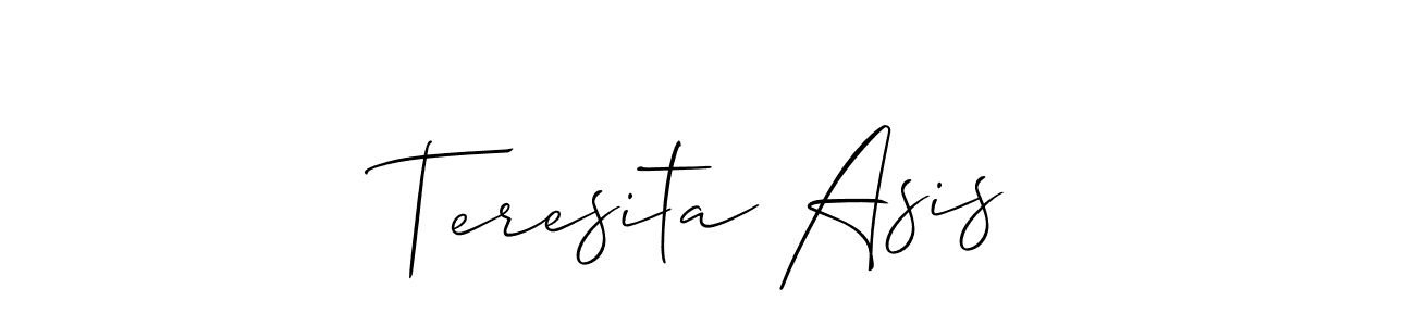 How to make Teresita Asis signature? Allison_Script is a professional autograph style. Create handwritten signature for Teresita Asis name. Teresita Asis signature style 2 images and pictures png