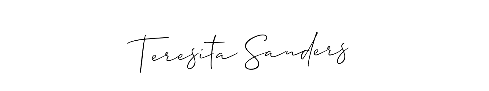 if you are searching for the best signature style for your name Teresita Sanders. so please give up your signature search. here we have designed multiple signature styles  using Allison_Script. Teresita Sanders signature style 2 images and pictures png
