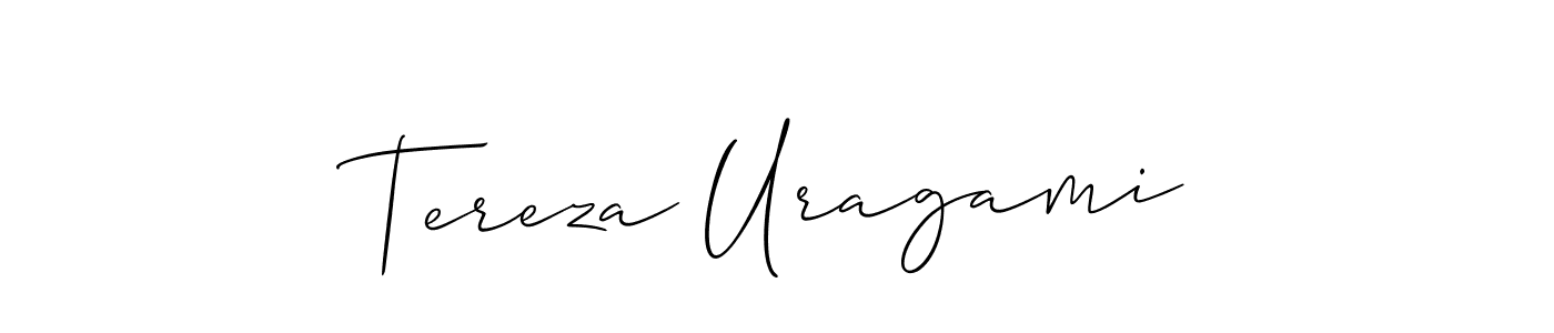 How to make Tereza Uragami signature? Allison_Script is a professional autograph style. Create handwritten signature for Tereza Uragami name. Tereza Uragami signature style 2 images and pictures png