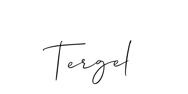 How to make Tergel signature? Allison_Script is a professional autograph style. Create handwritten signature for Tergel name. Tergel signature style 2 images and pictures png