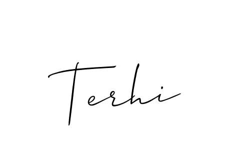 How to make Terhi signature? Allison_Script is a professional autograph style. Create handwritten signature for Terhi name. Terhi signature style 2 images and pictures png