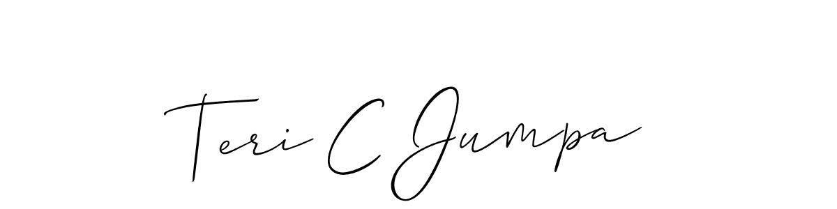 This is the best signature style for the Teri C Jumpa name. Also you like these signature font (Allison_Script). Mix name signature. Teri C Jumpa signature style 2 images and pictures png