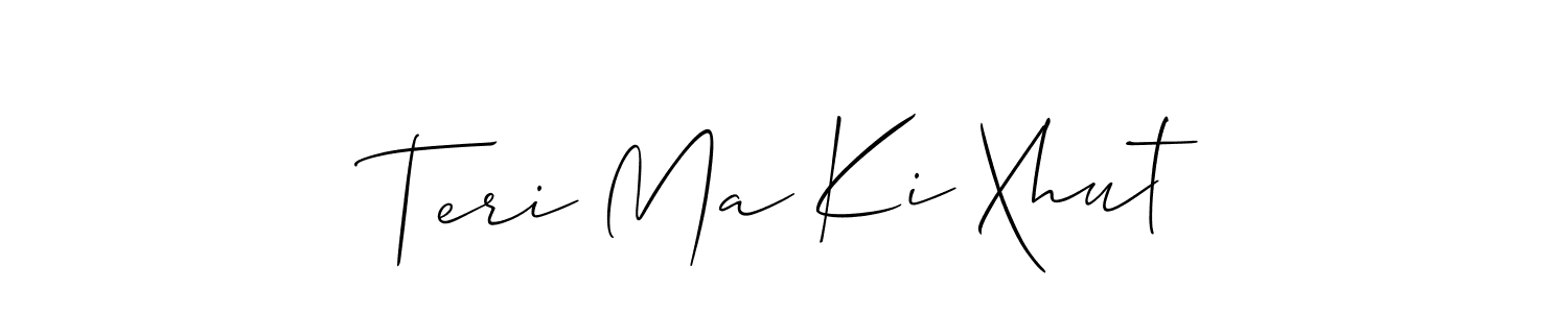 How to make Teri Ma Ki Xhut signature? Allison_Script is a professional autograph style. Create handwritten signature for Teri Ma Ki Xhut name. Teri Ma Ki Xhut signature style 2 images and pictures png