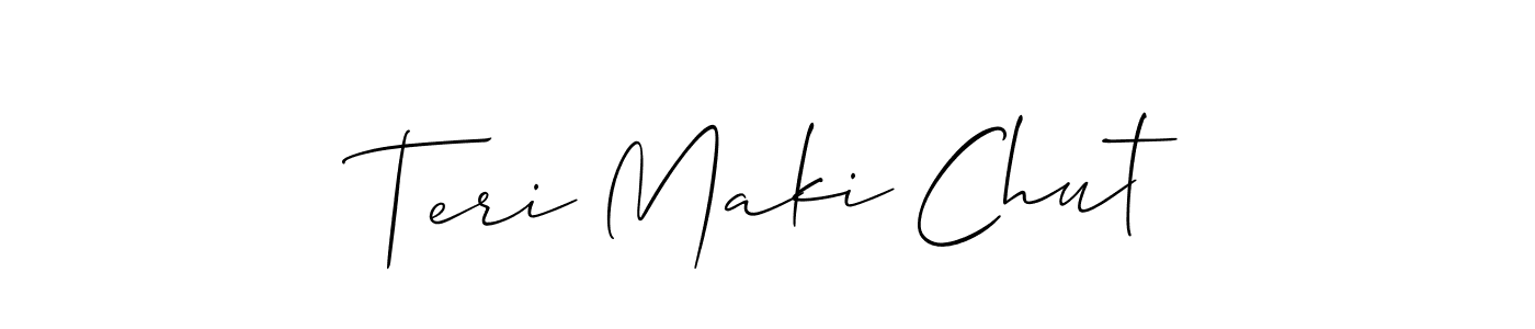 Make a short Teri Maki Chut signature style. Manage your documents anywhere anytime using Allison_Script. Create and add eSignatures, submit forms, share and send files easily. Teri Maki Chut signature style 2 images and pictures png