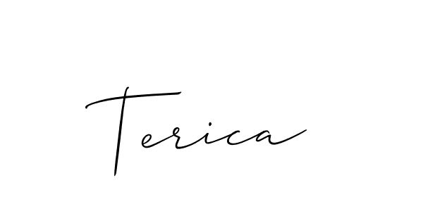 if you are searching for the best signature style for your name Terica. so please give up your signature search. here we have designed multiple signature styles  using Allison_Script. Terica signature style 2 images and pictures png