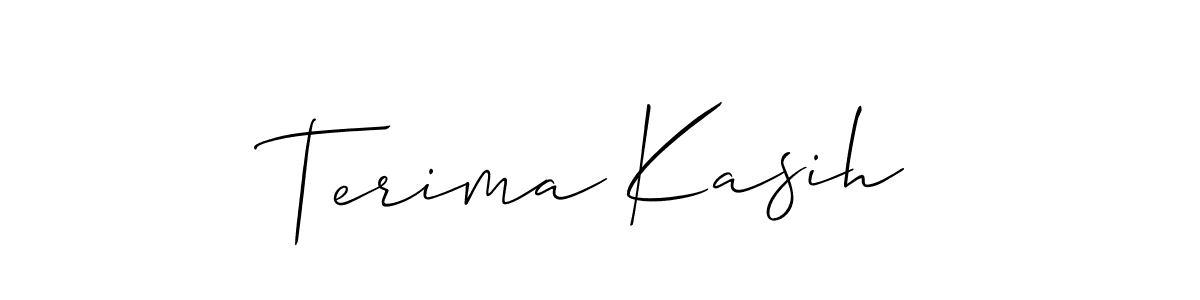 Best and Professional Signature Style for Terima Kasih. Allison_Script Best Signature Style Collection. Terima Kasih signature style 2 images and pictures png