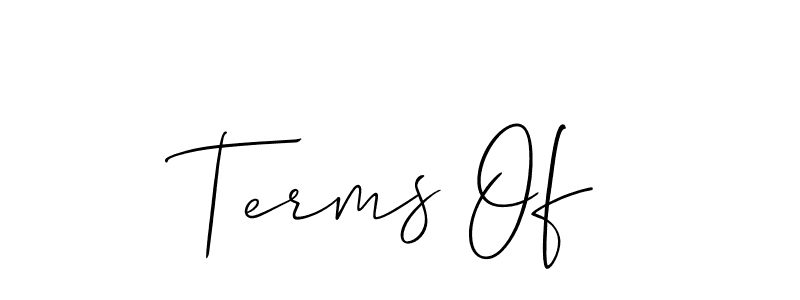 Design your own signature with our free online signature maker. With this signature software, you can create a handwritten (Allison_Script) signature for name Terms Of. Terms Of signature style 2 images and pictures png