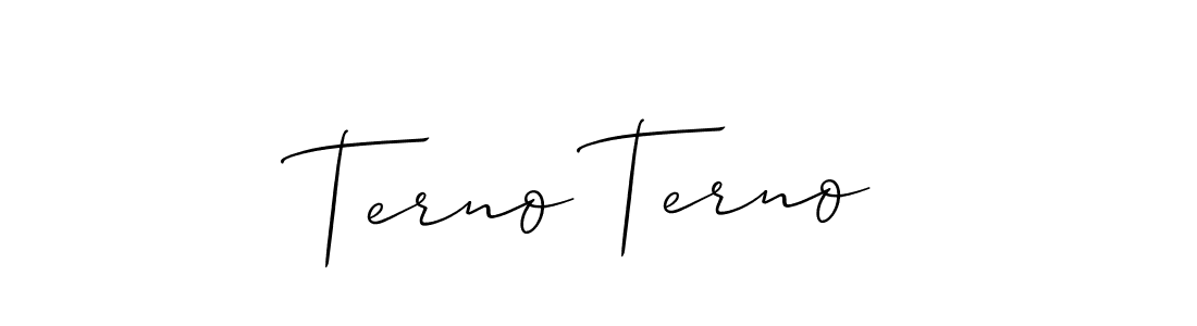 Design your own signature with our free online signature maker. With this signature software, you can create a handwritten (Allison_Script) signature for name Terno Terno. Terno Terno signature style 2 images and pictures png