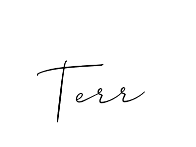 Allison_Script is a professional signature style that is perfect for those who want to add a touch of class to their signature. It is also a great choice for those who want to make their signature more unique. Get Terr name to fancy signature for free. Terr signature style 2 images and pictures png
