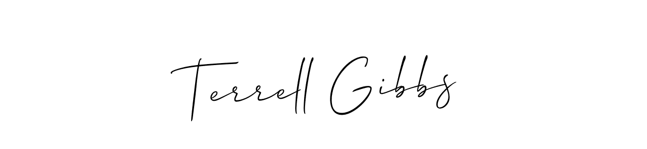 Create a beautiful signature design for name Terrell Gibbs. With this signature (Allison_Script) fonts, you can make a handwritten signature for free. Terrell Gibbs signature style 2 images and pictures png
