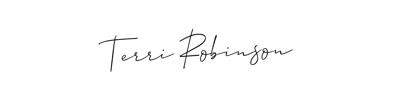 How to make Terri Robinson signature? Allison_Script is a professional autograph style. Create handwritten signature for Terri Robinson name. Terri Robinson signature style 2 images and pictures png