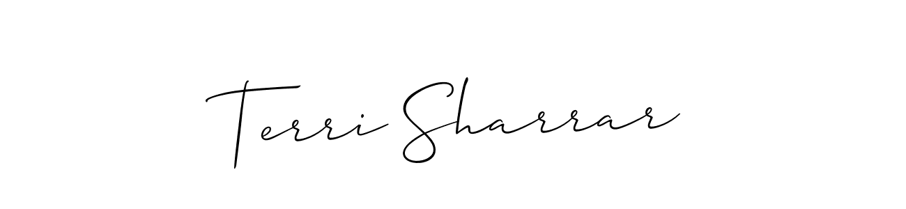 Also we have Terri Sharrar name is the best signature style. Create professional handwritten signature collection using Allison_Script autograph style. Terri Sharrar signature style 2 images and pictures png
