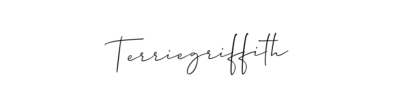 It looks lik you need a new signature style for name Terriegriffith. Design unique handwritten (Allison_Script) signature with our free signature maker in just a few clicks. Terriegriffith signature style 2 images and pictures png