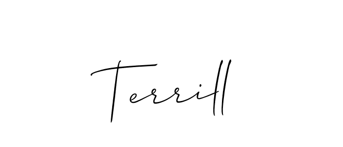 Here are the top 10 professional signature styles for the name Terrill. These are the best autograph styles you can use for your name. Terrill signature style 2 images and pictures png